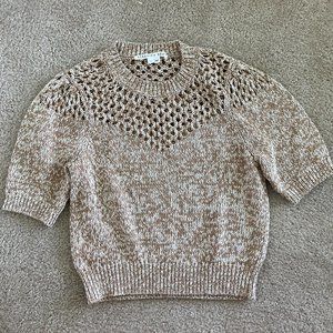 Veronica Beard Sweater Tee Size S Camel / Cream